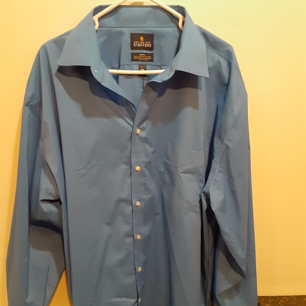 Stafford 18-181/2 Blue Longsleeve Dress Shirt